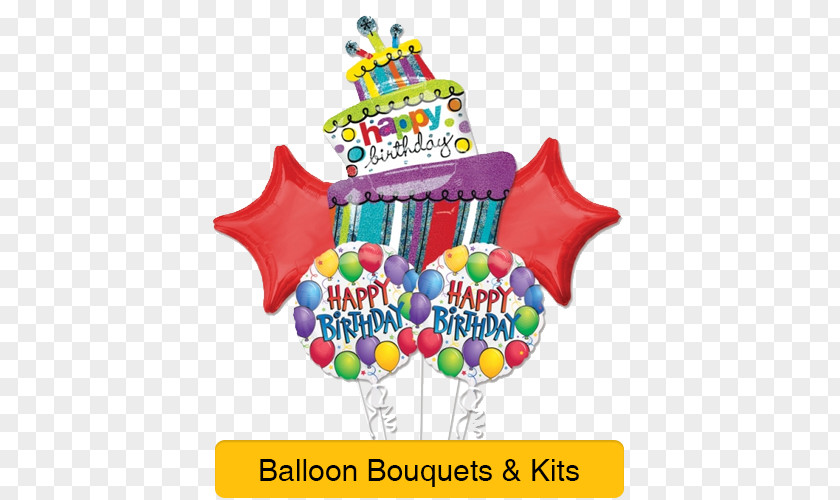 Balloon Mylar Flower Bouquet Birthday Gas PNG