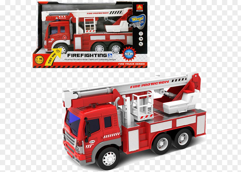 Car Fire Engine Model Firefighter Vehicle PNG