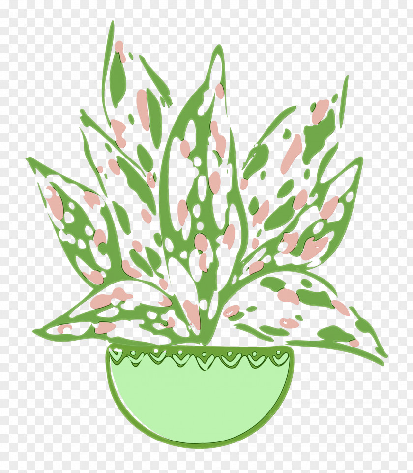 Flower Flowerpot Petal Plant Stem Line Art PNG