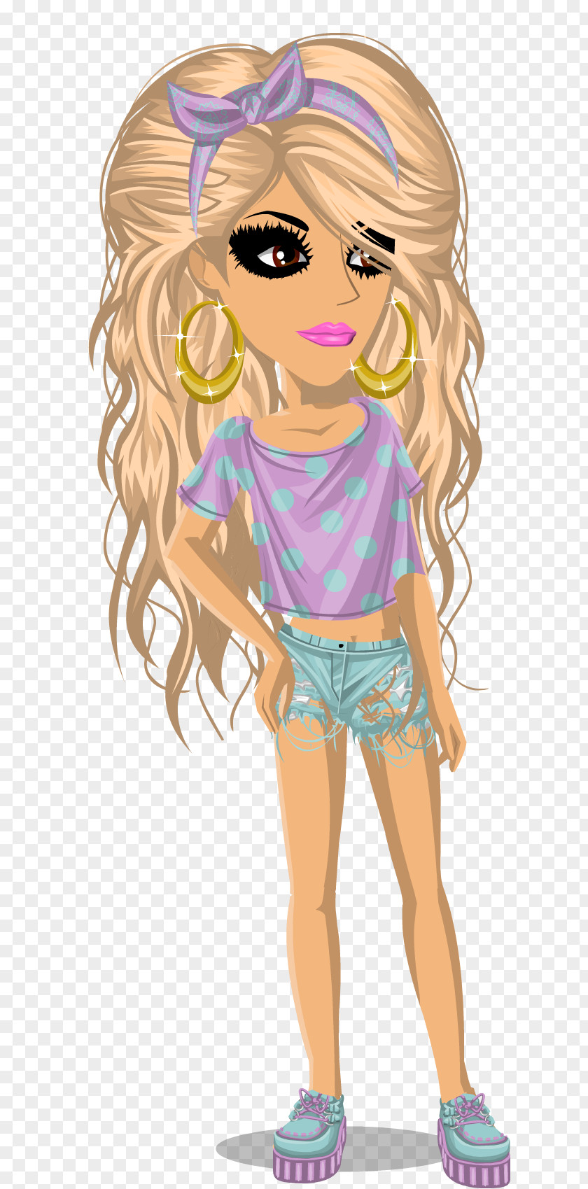 Pinger MovieStarPlanet Character Long Hair Fiction PNG