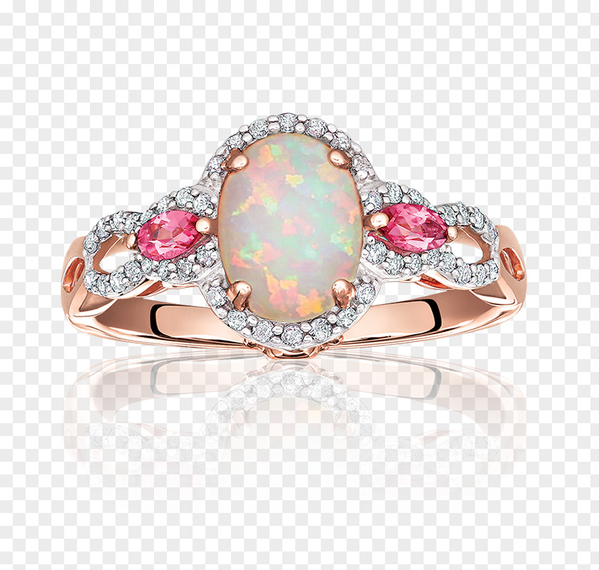 Stereo Rings Engagement Ring Opal Tourmaline Jewellery PNG