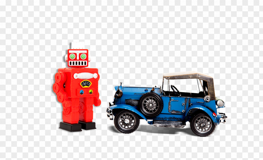 Car And Robot Vintage Model Motor Vehicle PNG