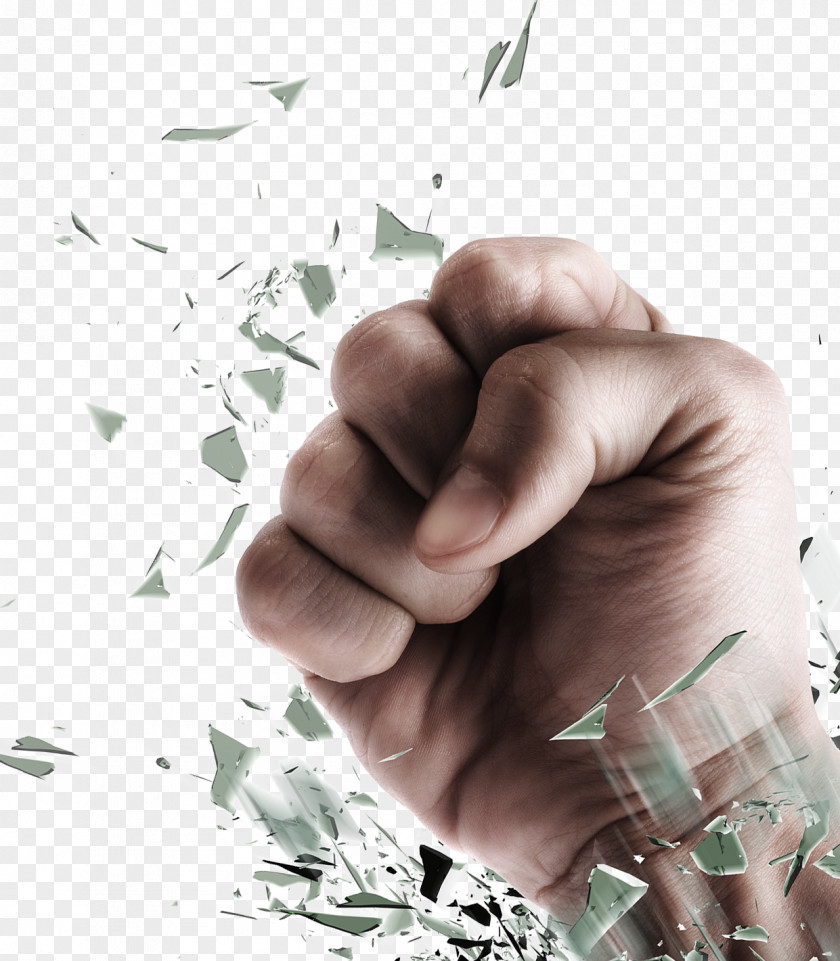 Fist Smashed Glass PNG