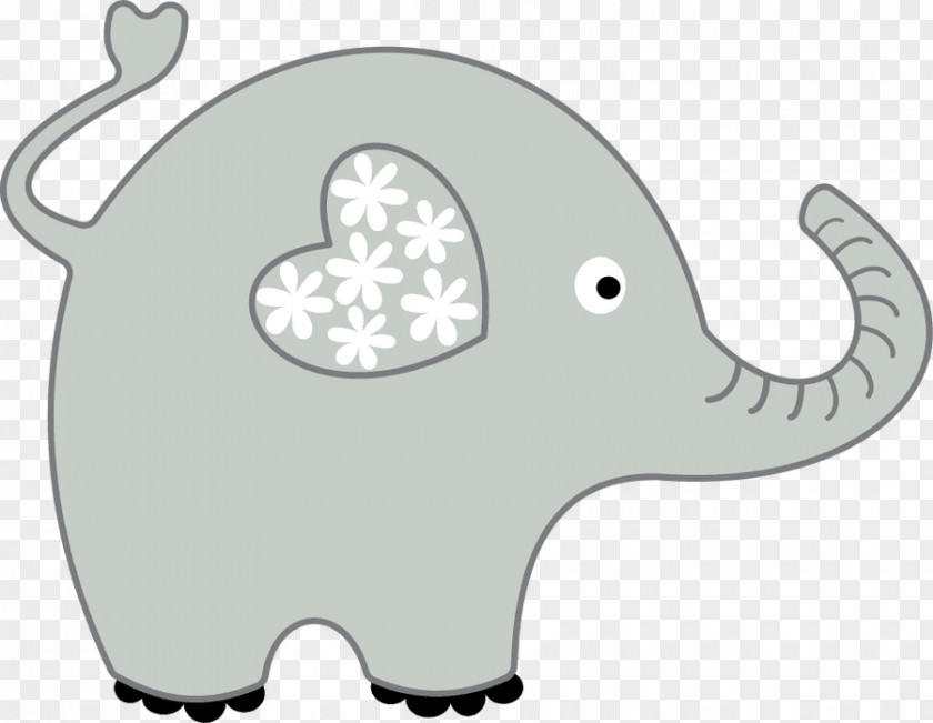 Sweet Elephant Cliparts Heart Grey Clip Art PNG