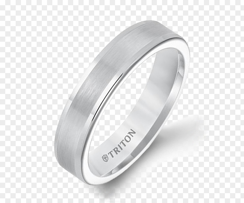 Tungsten Carbide Wedding Ring Silver Material PNG