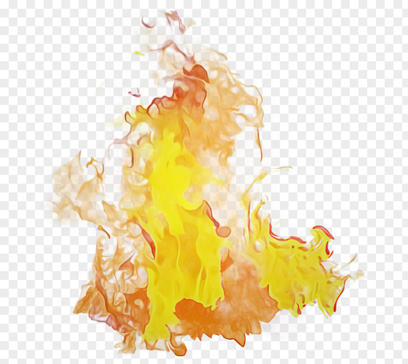 Watercolor Paint Yellow Drawing PNG