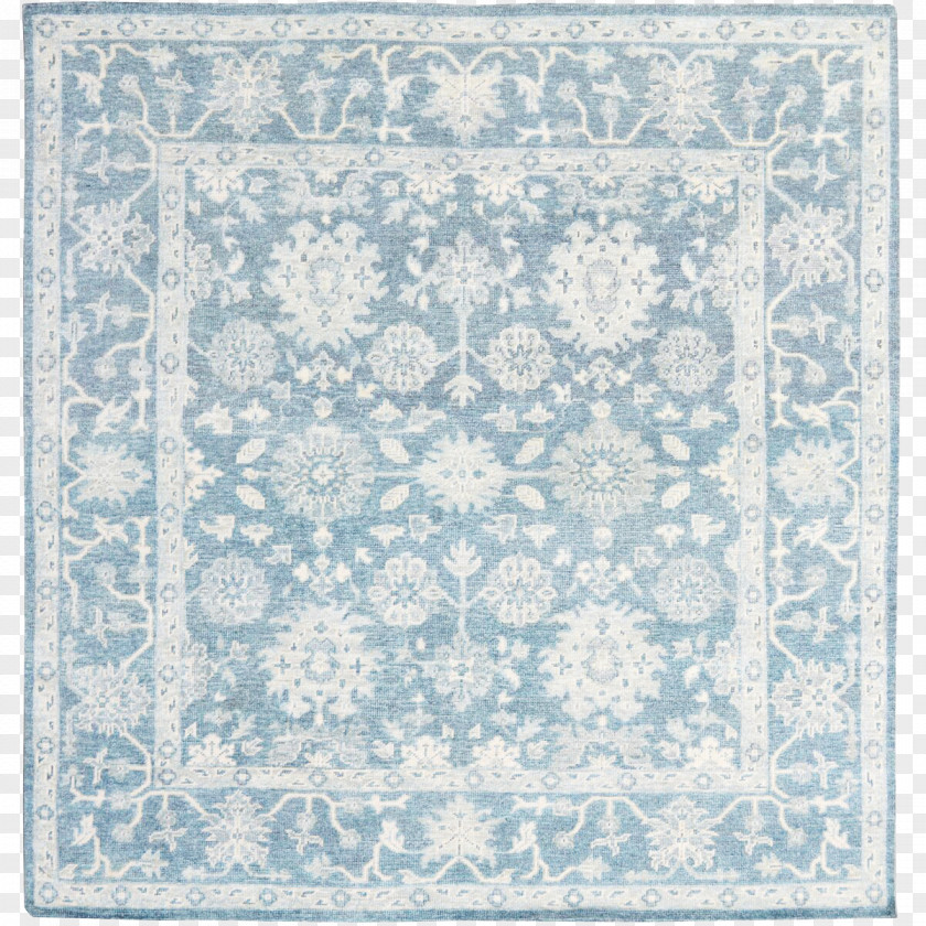 Carpet Blue Ushak Art Silk Area Rayon PNG