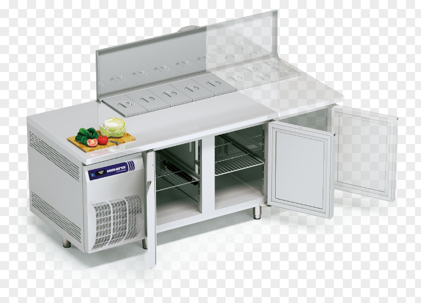 Meal Preparation Table Refrigeration Desserte Saladette Furniture PNG