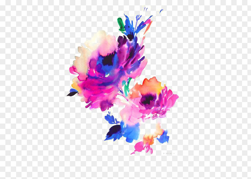 Watercolor Flowers Flower Painting Rose PNG