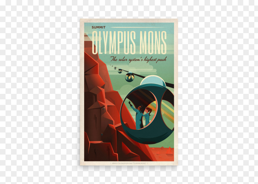 Bestseller Poster SpaceX Mars Transportation Infrastructure Olympus Mons PNG
