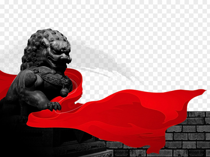 Lions Like Red Ribbon China Lion Download PNG