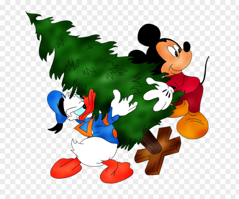 Mickey Mouse Minnie Donald Duck Christmas Clip Art PNG