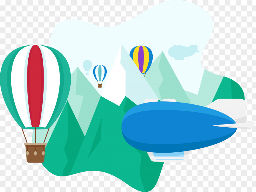 Painted Balloon Rocket PNG
