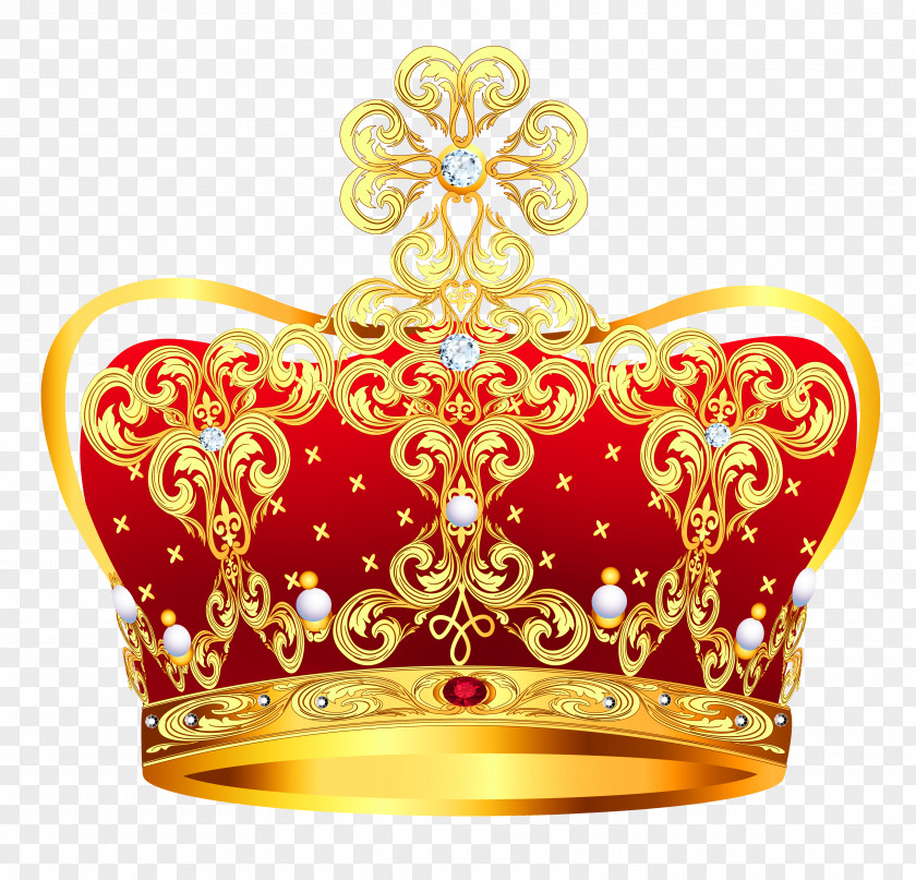 Gold And Red Crown With Pearls Clipart Picture Clip Art PNG