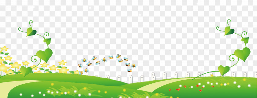 Grassland Fence Bee Cartoon Download Google Images Illustration PNG