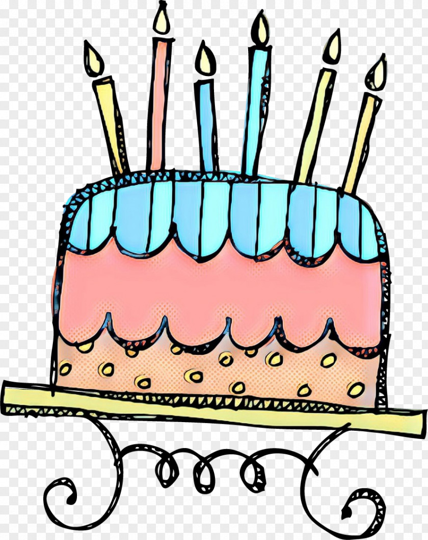 Birthday Cake Baked Goods Candle PNG