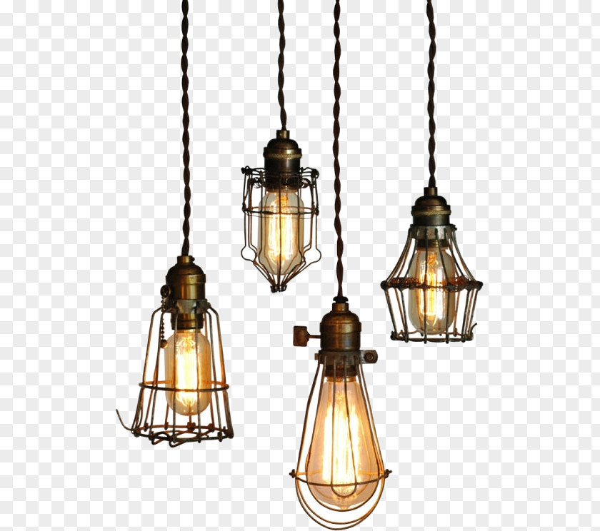 Iron Wire Pendant Light Fixture Lighting Furniture PNG