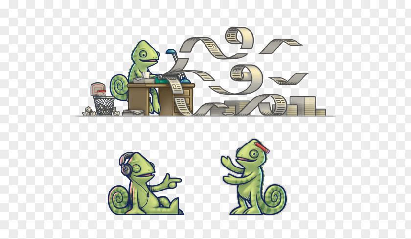 Opensuse Chameleon Chameleons Reptile Logo Illustration Design PNG
