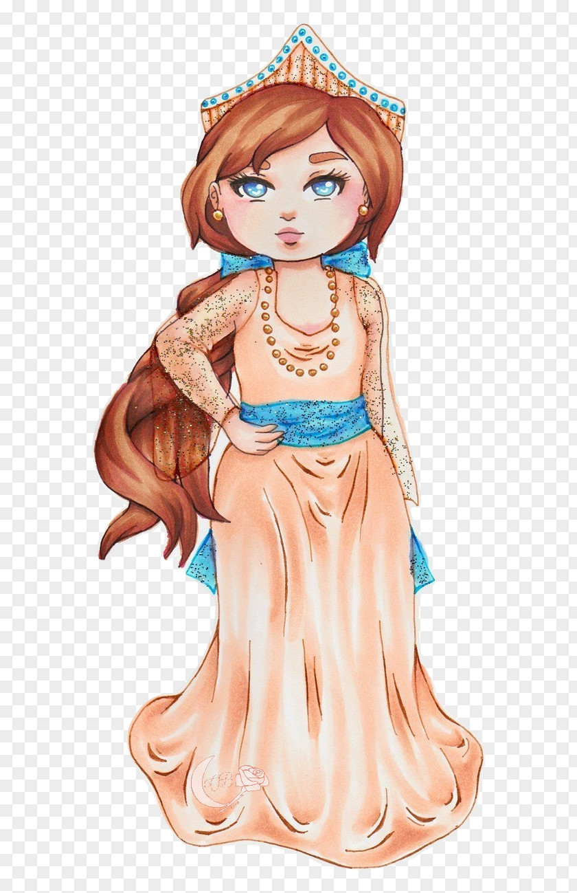 Anastasia Disney Princess Drawings Illustration Figurine Brown Hair Cartoon Fairy PNG