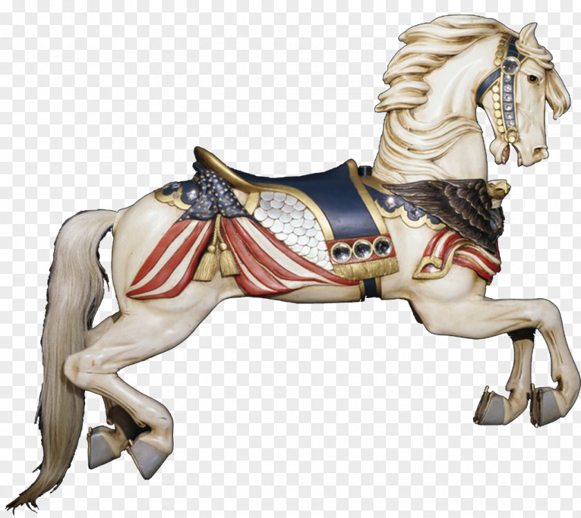 Carousel Mustang Stallion Pony Gilded Lions And Jeweled Horses PNG