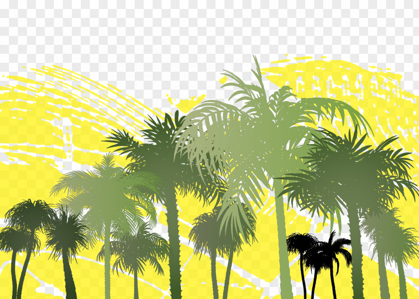 Graffiti Vector Palm Forest Arecaceae Tree Branch Clip Art PNG