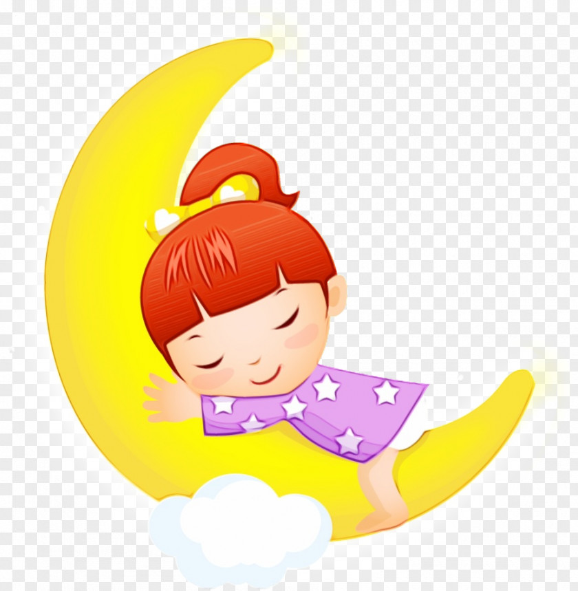Cartoon Character Yellow Infant Fruit PNG
