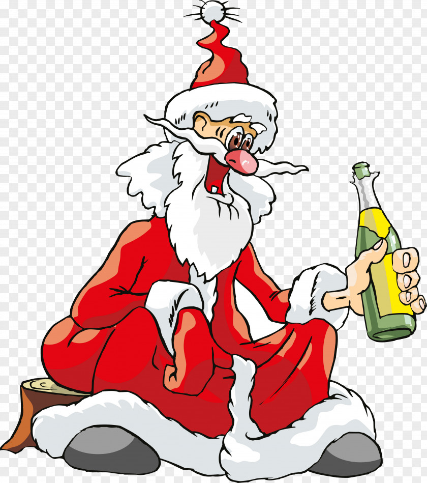 Cartoon Santa Claus Christmas Tree Ded Moroz Clip Art PNG