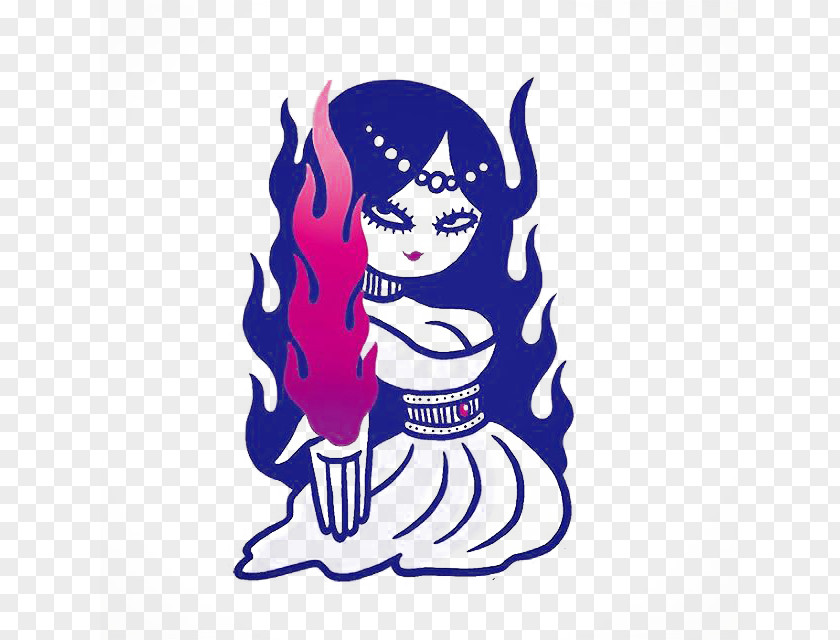 Little Witch Holding A Torch Boszorkxe1ny Illustration PNG