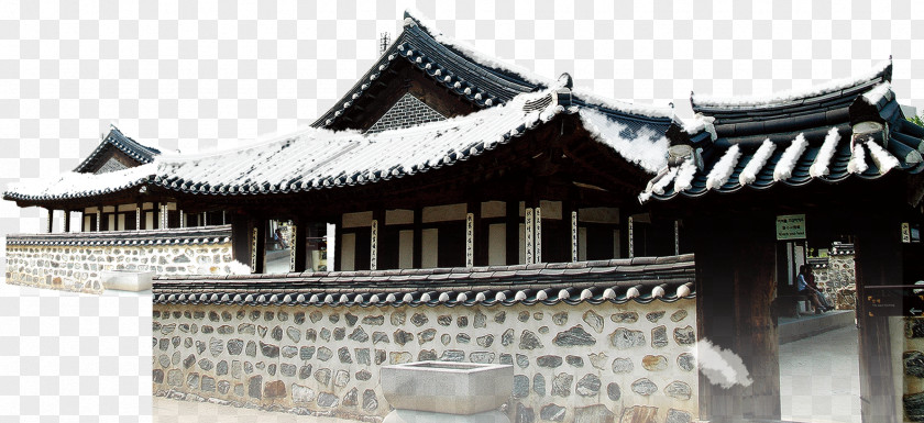 Snow Eaves Chinese Architecture Building PNG