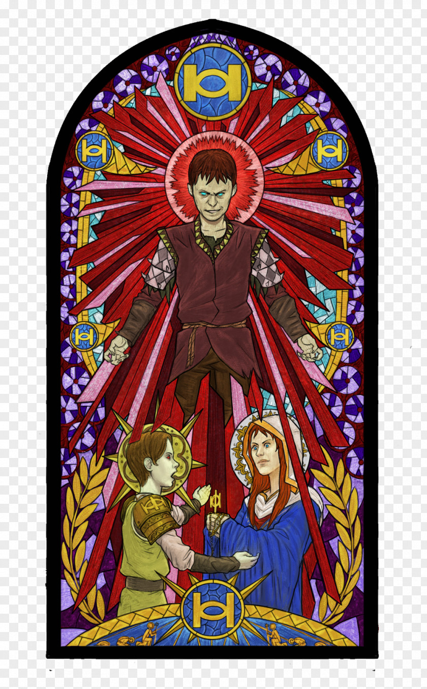 Glass Stained Religion Poster PNG