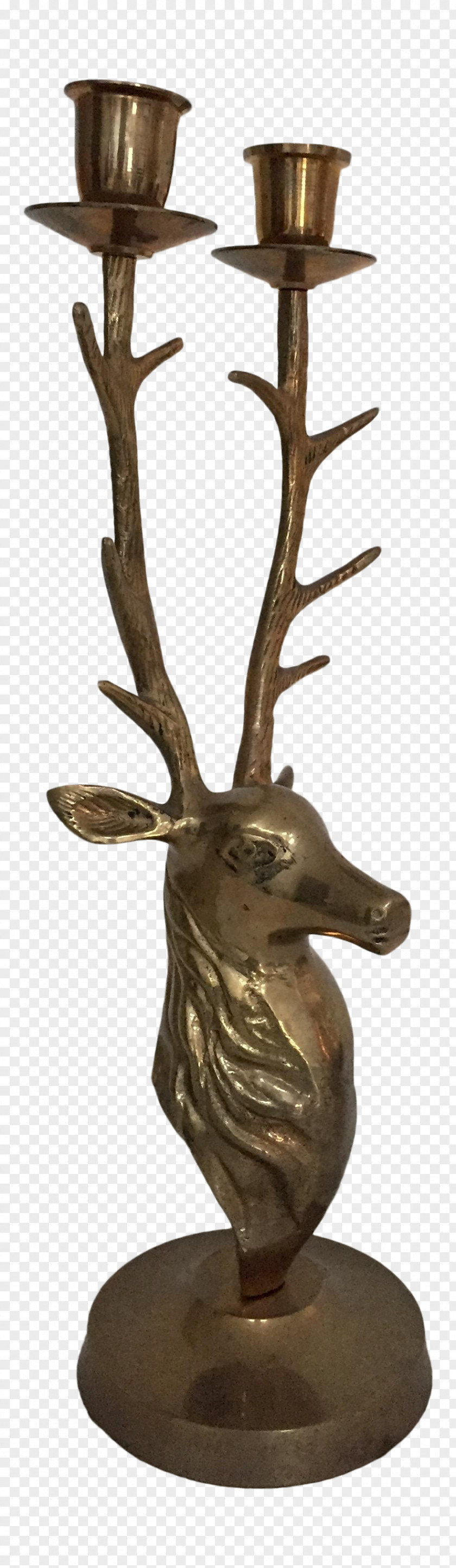 Antler Bronze Sculpture Metal 01504 PNG