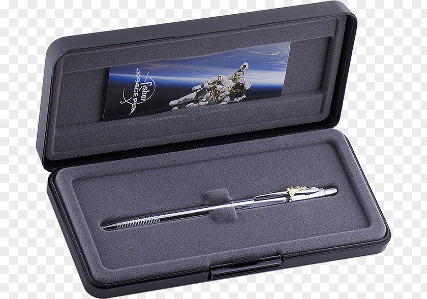 Chromium Plated Fisher Space Pen Bullet Apollo 7 Ballpoint PNG