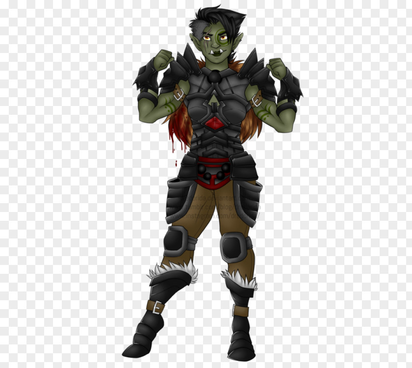 Half Orc Paladin Female Soldier Clip Art Woman PNG