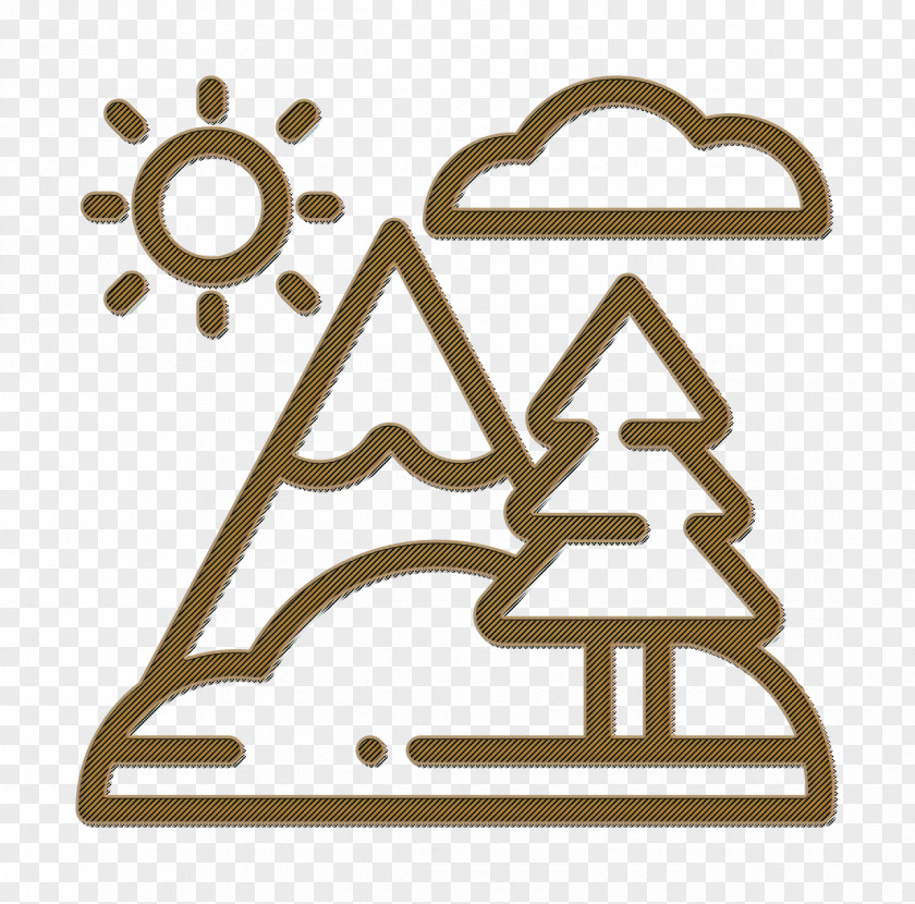 Mountains Icon In The Village Mountain PNG