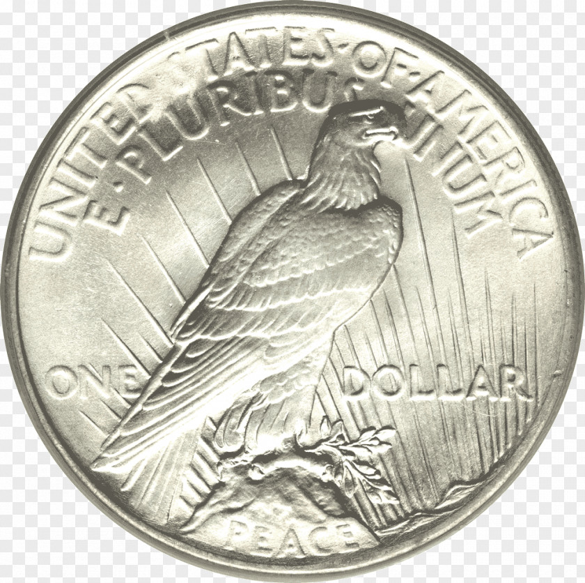 Silver Coin Peace Dollar United States Morgan PNG