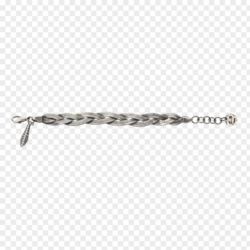 Bike Chain Bracelet Silver PNG