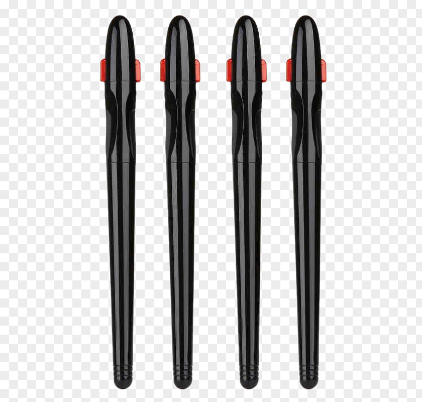 Black Shell Pen 4 Eye Liner Pencil Eyebrow Brush PNG