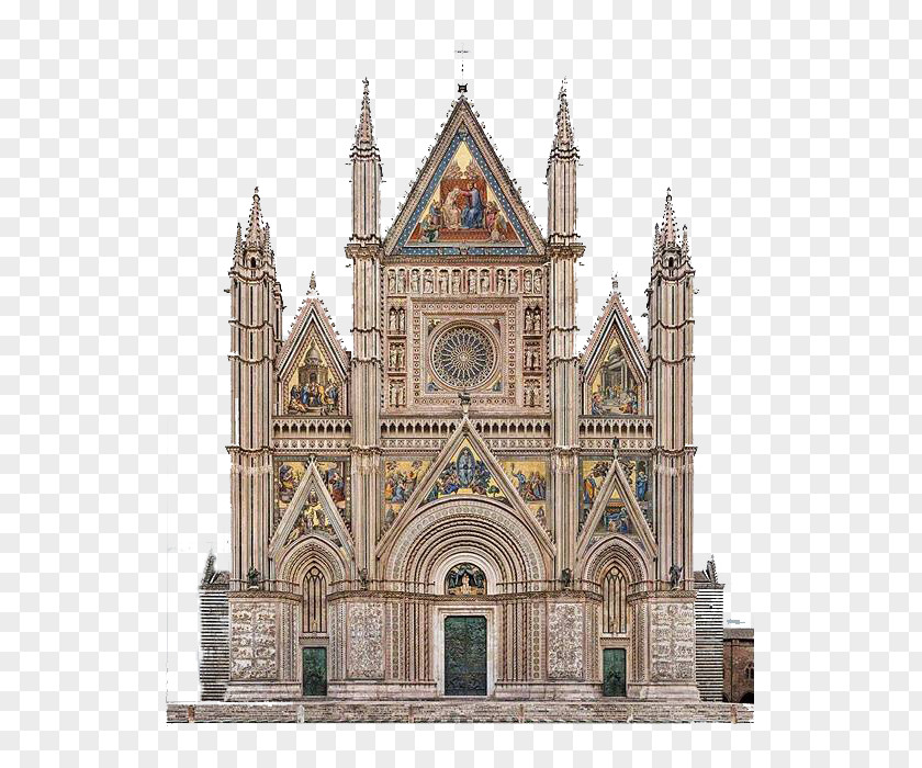 Foreign Religious Buildings Church Orvieto Cathedral Notre-Dame De Paris Facade Building PNG