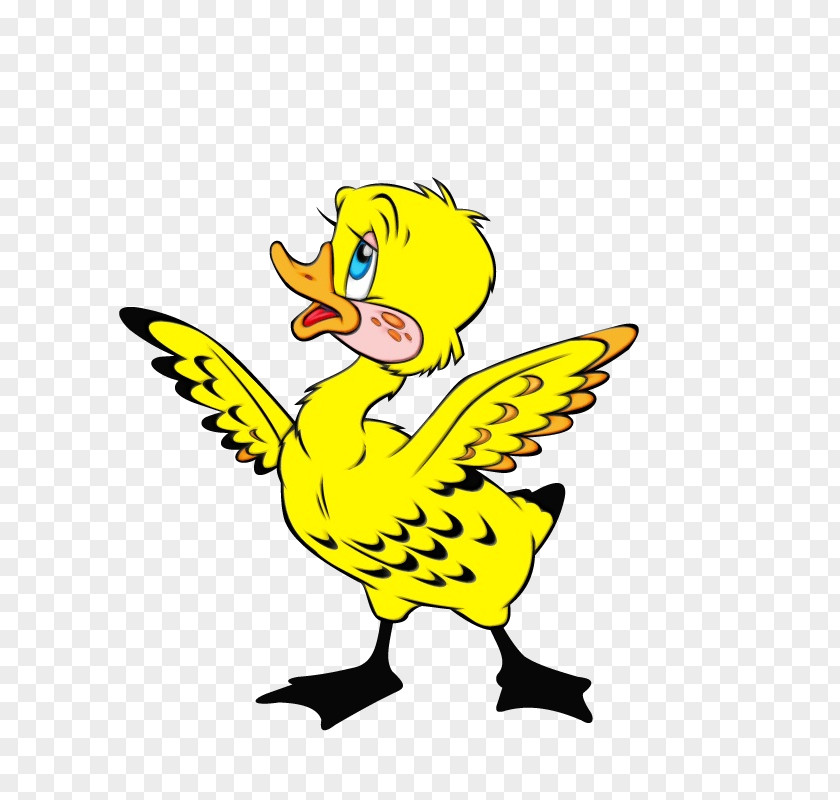 Goose Water Bird Cartoon Yellow Duck Clip Art PNG