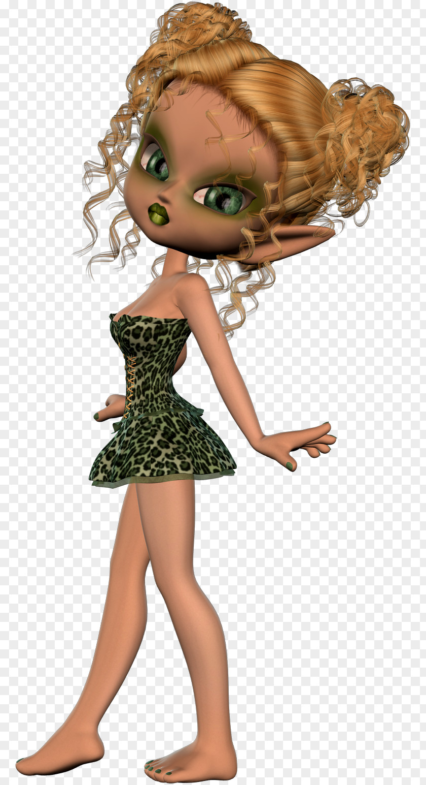 Magics Brown Hair Fairy Doll PNG