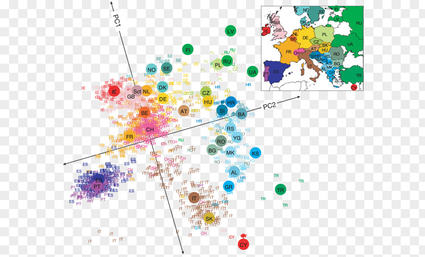 Map Europe The History And Geography Of Human Genes Gene Mapping Genetics PNG