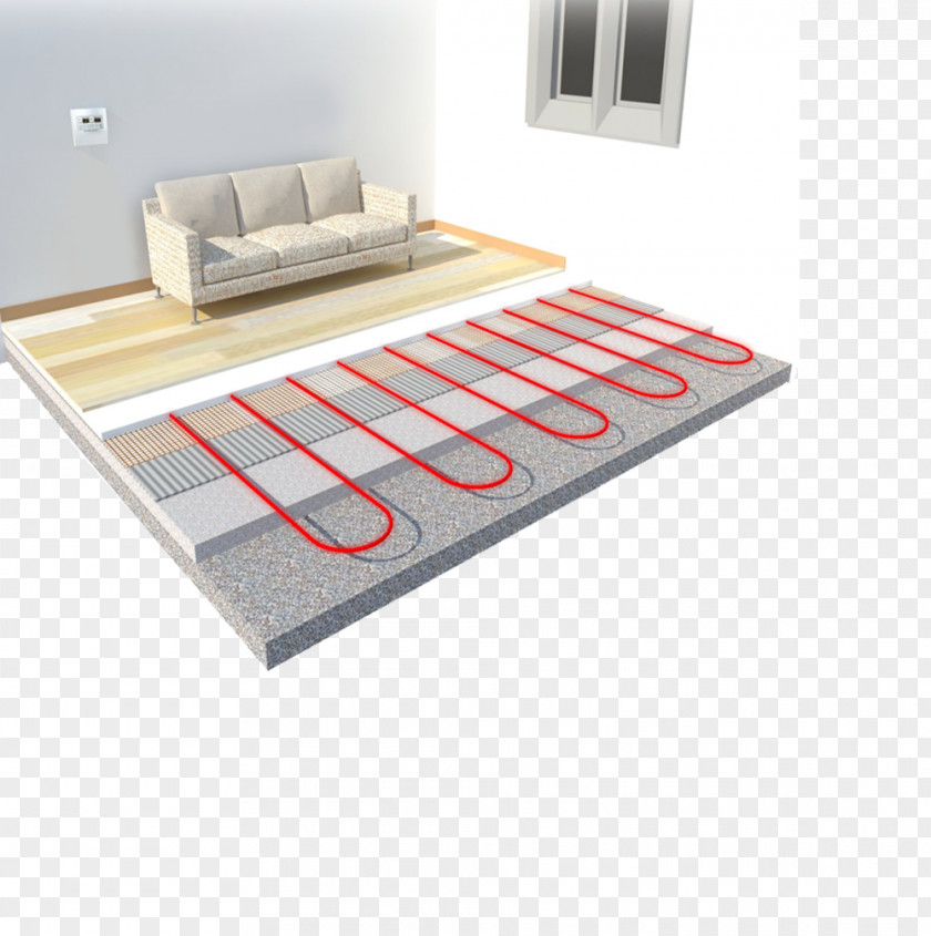 Surface Supplied Underfloor Heating System Heater Electricity PNG