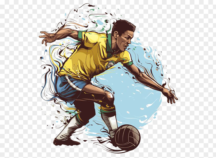 Watercolor Star Brazil National Football Team 2014 FIFA World Cup Player PNG