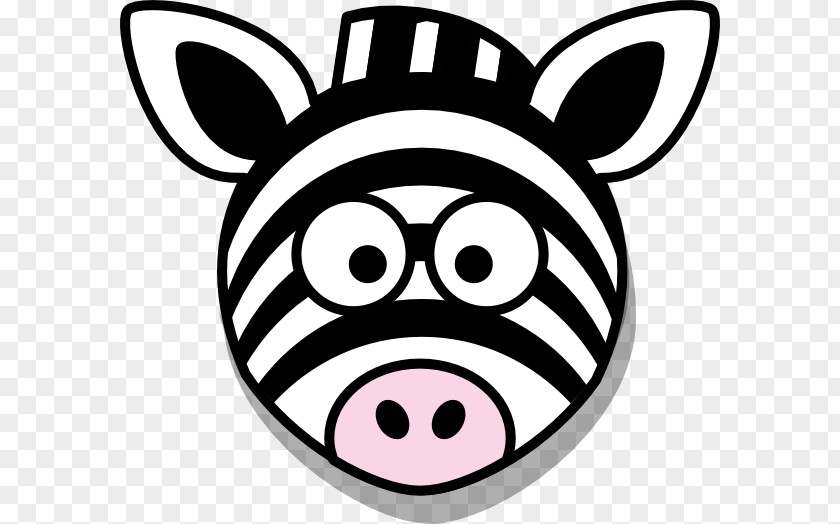 Cute Head Cliparts Zebra Cartoon Animation Clip Art PNG