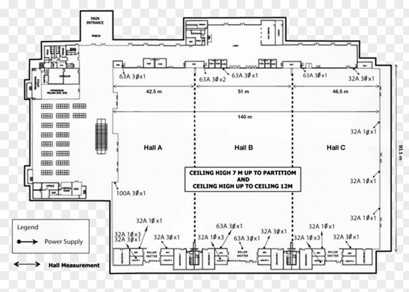 Exhibition Hall Design Floor Plan Engineering Technical Drawing PNG