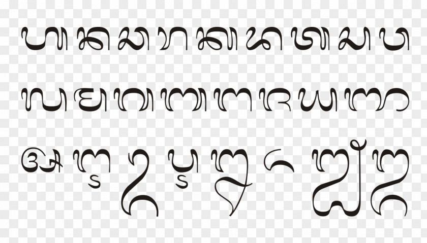 Bali Balinese Alphabet Javanese Script Writing System Pallava PNG