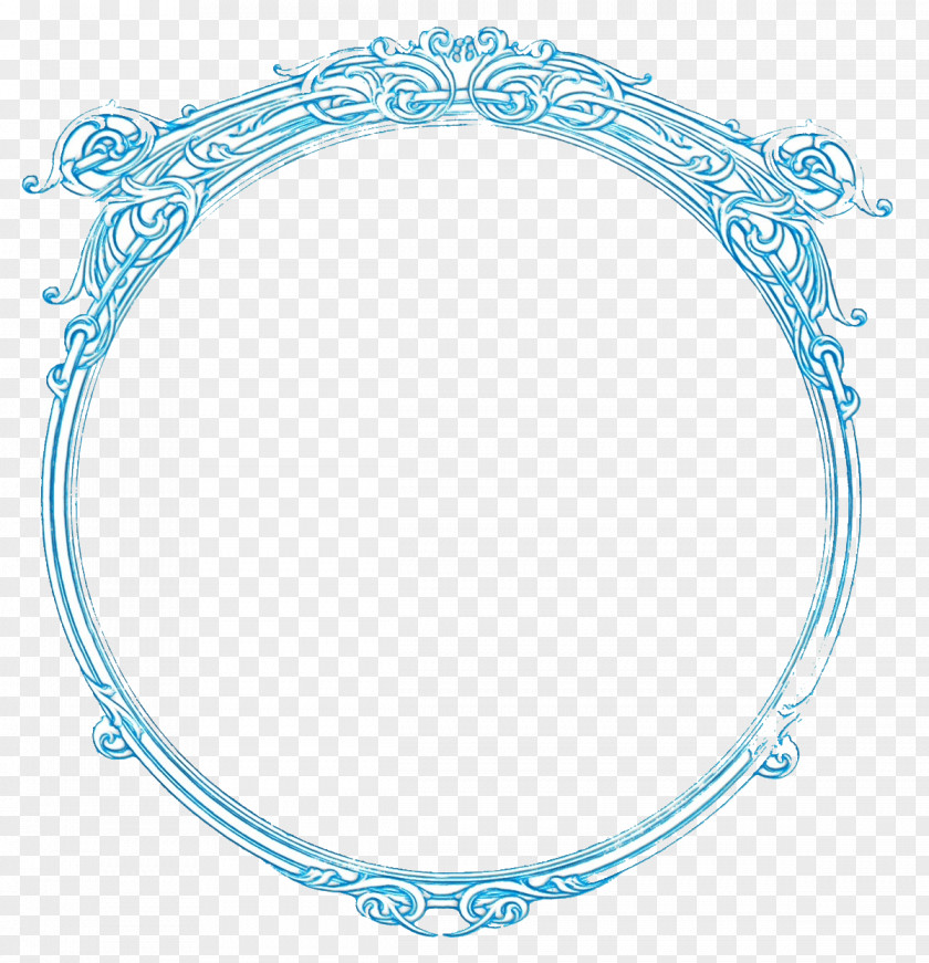 Oval Aqua Circle Design PNG
