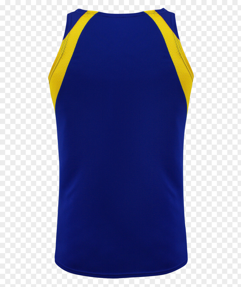 Shirt Cobalt Blue Sleeveless Shoulder Gilets PNG