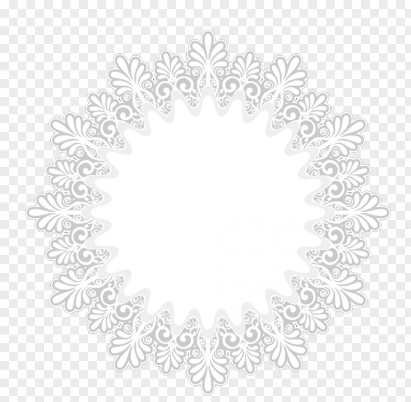 White Snowflake Pattern Flower Clip Art PNG