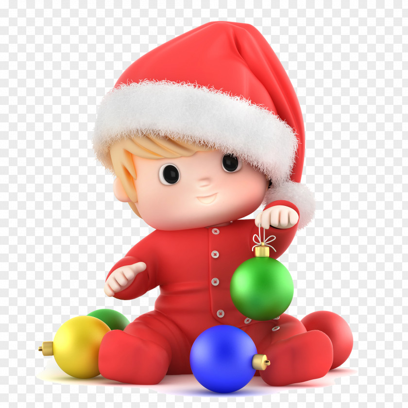 Christmas Doll Element Santa Claus Crochet Wallpaper PNG